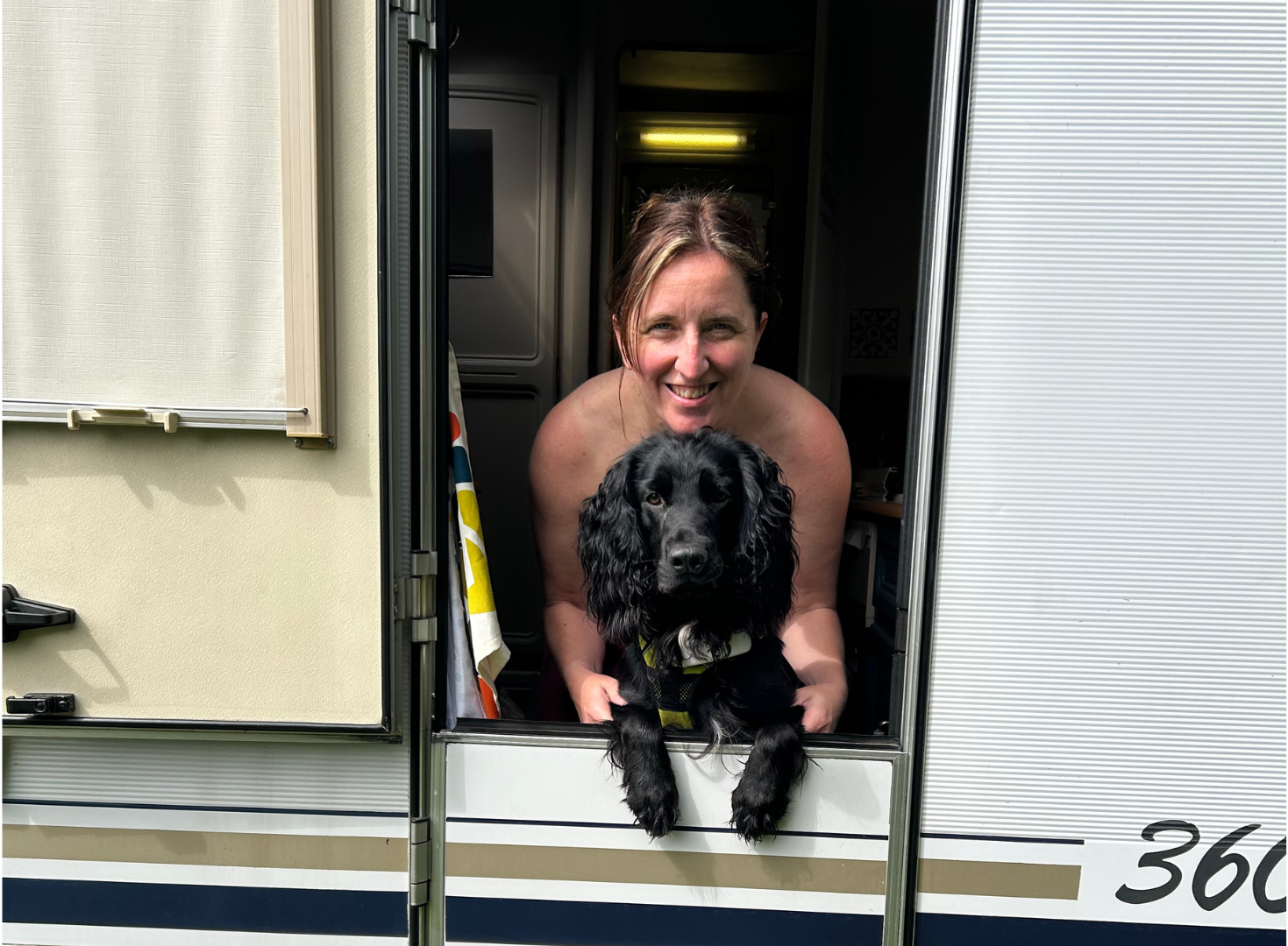 Joanne with Mr Walter the sprocker spaniel in Prenton